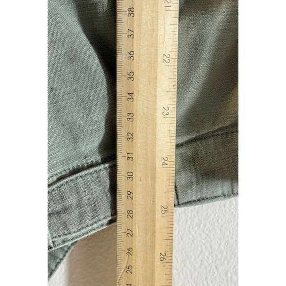 Free People Moss Green Military Oversized Button Front Jacket Women's Small - Picture 10 of 12